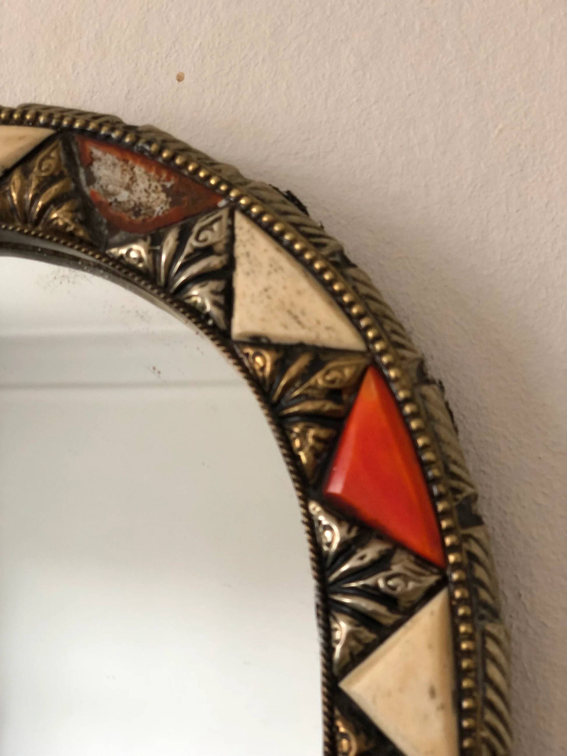 Vintage arched wall mirror – Spanish, Hollywood Regency, Moroccan-inspired 1960s