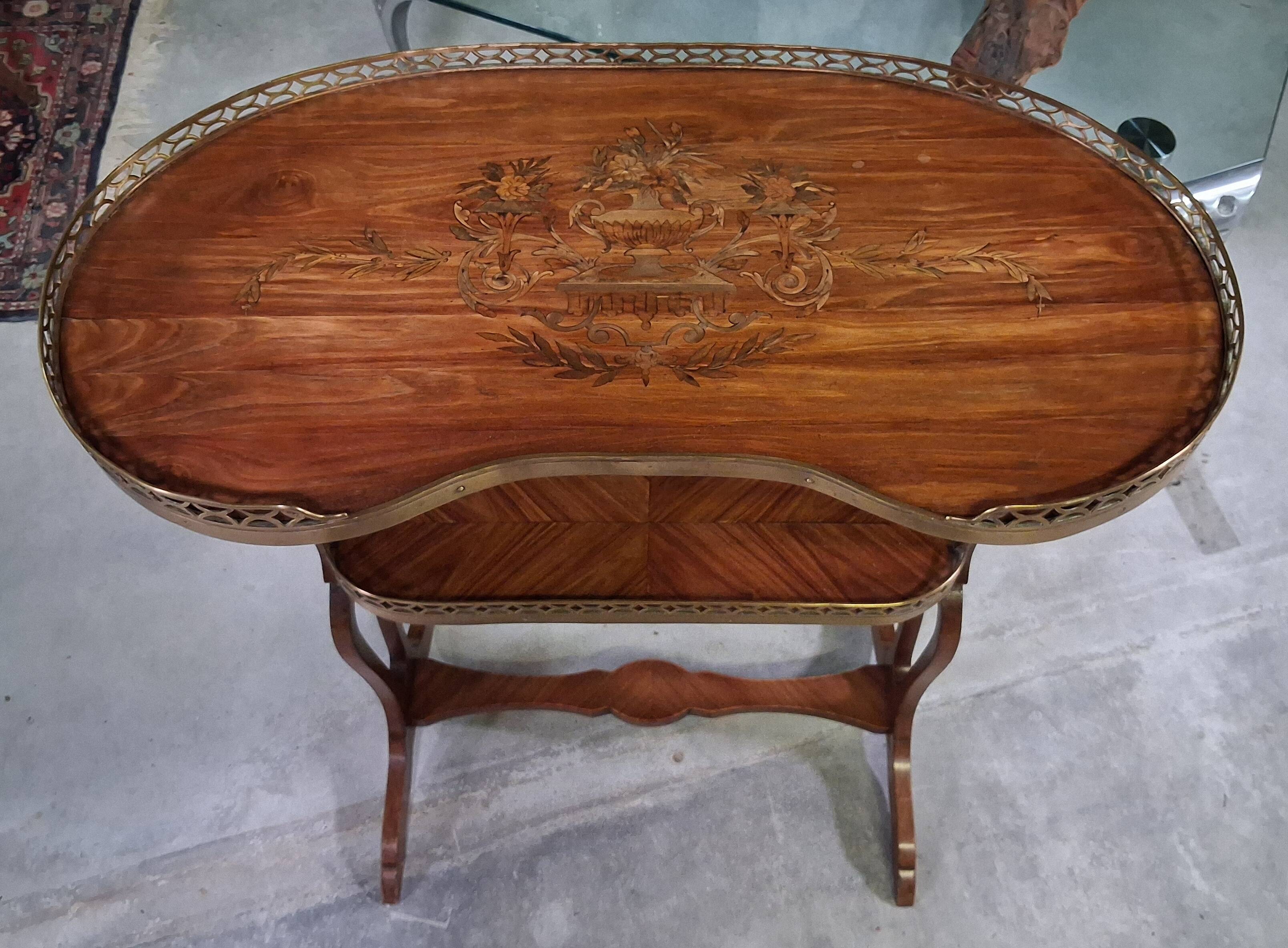 Art Nouveau two-tier tea table
