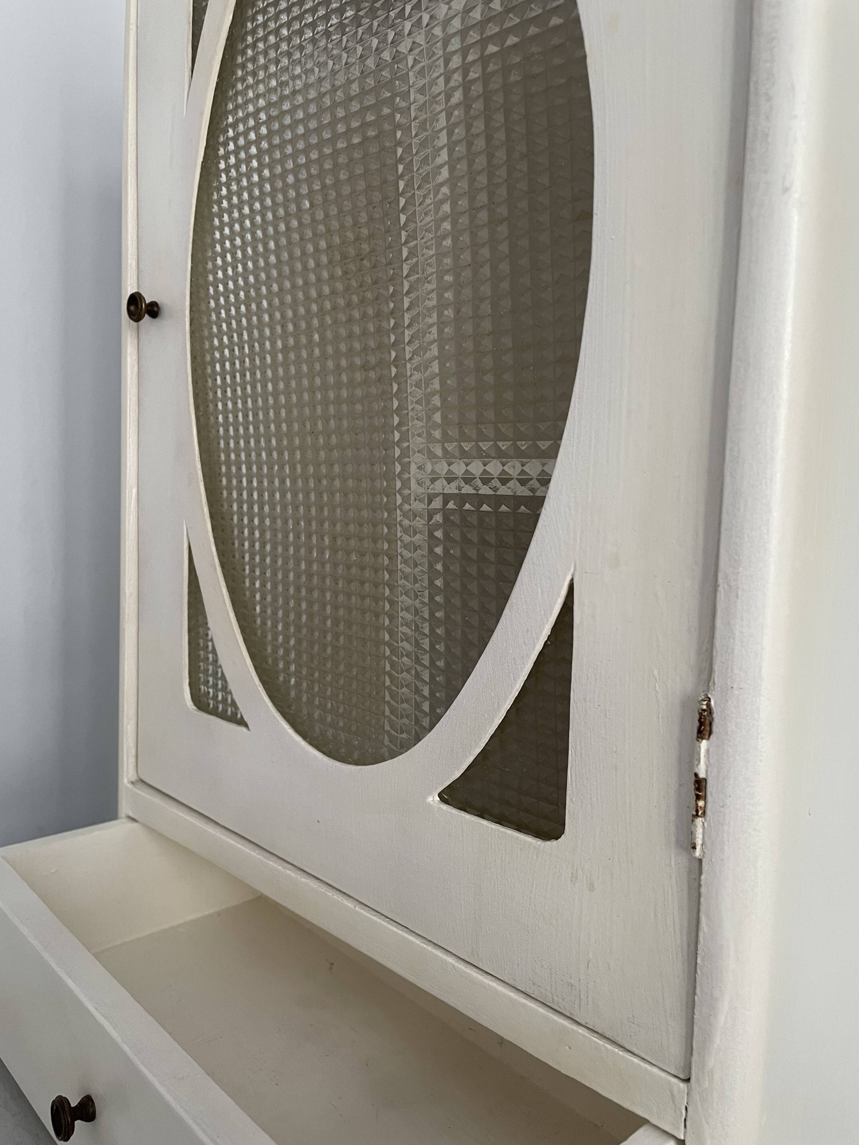 Antique toilet cabinet to hang