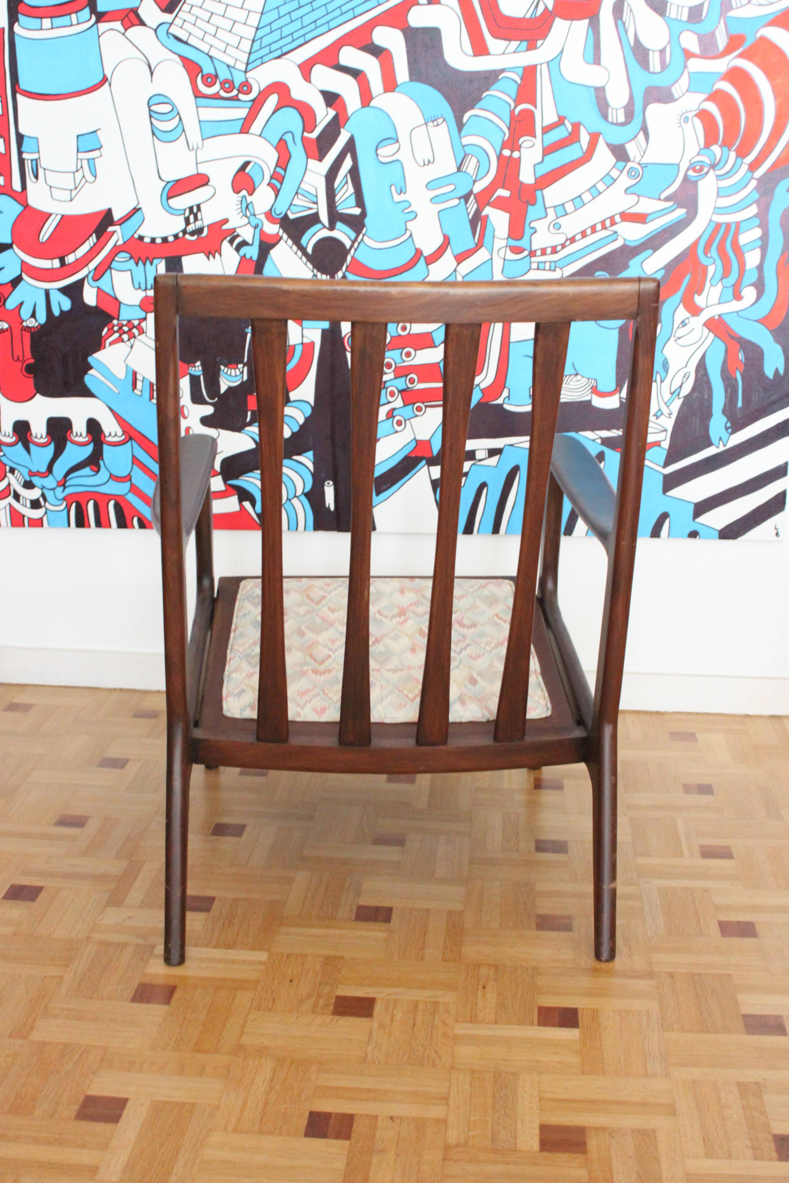 Fauteuil relax vintage en bois de style scandinave, 1950