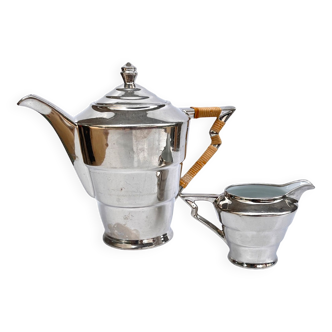 Art Deco silver porcelain jug and milk jug, Germany 1920s