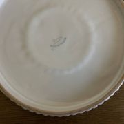 Pierre Motton glazed earthenware scalloped trivet for Gien