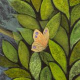 Large acrylic painting on linen canvas. Contemporary work.