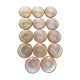 Vintage pink glass ramekins