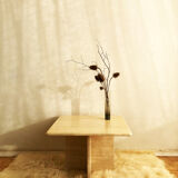 Square travertine coffee table - 60 x 60 cm
