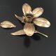 70s brass flower candlestick