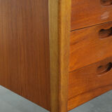 Vintage German design desk by Hartmut Lohmeyer for Wilkhahn with 6 drawers