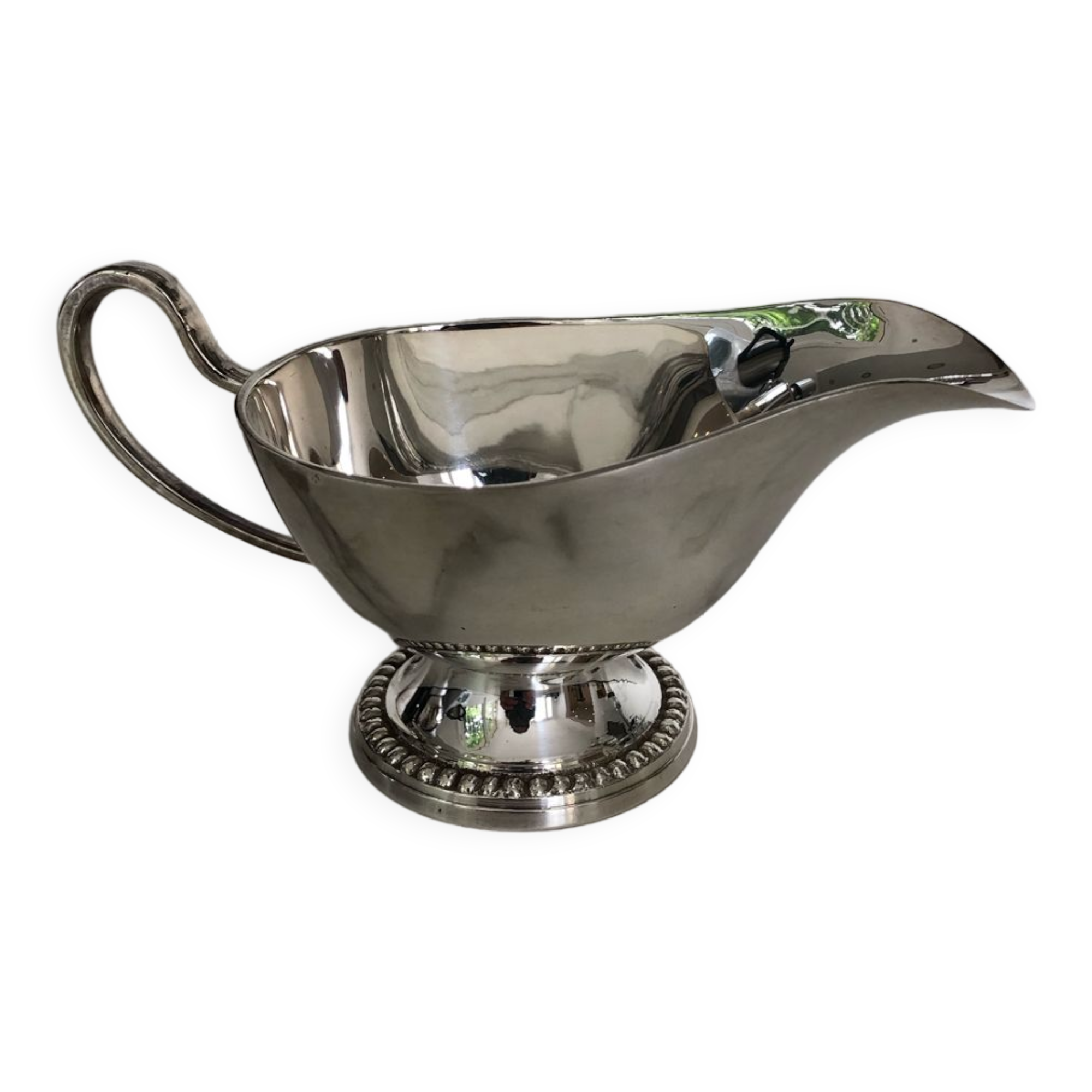 Silver metal saucepan