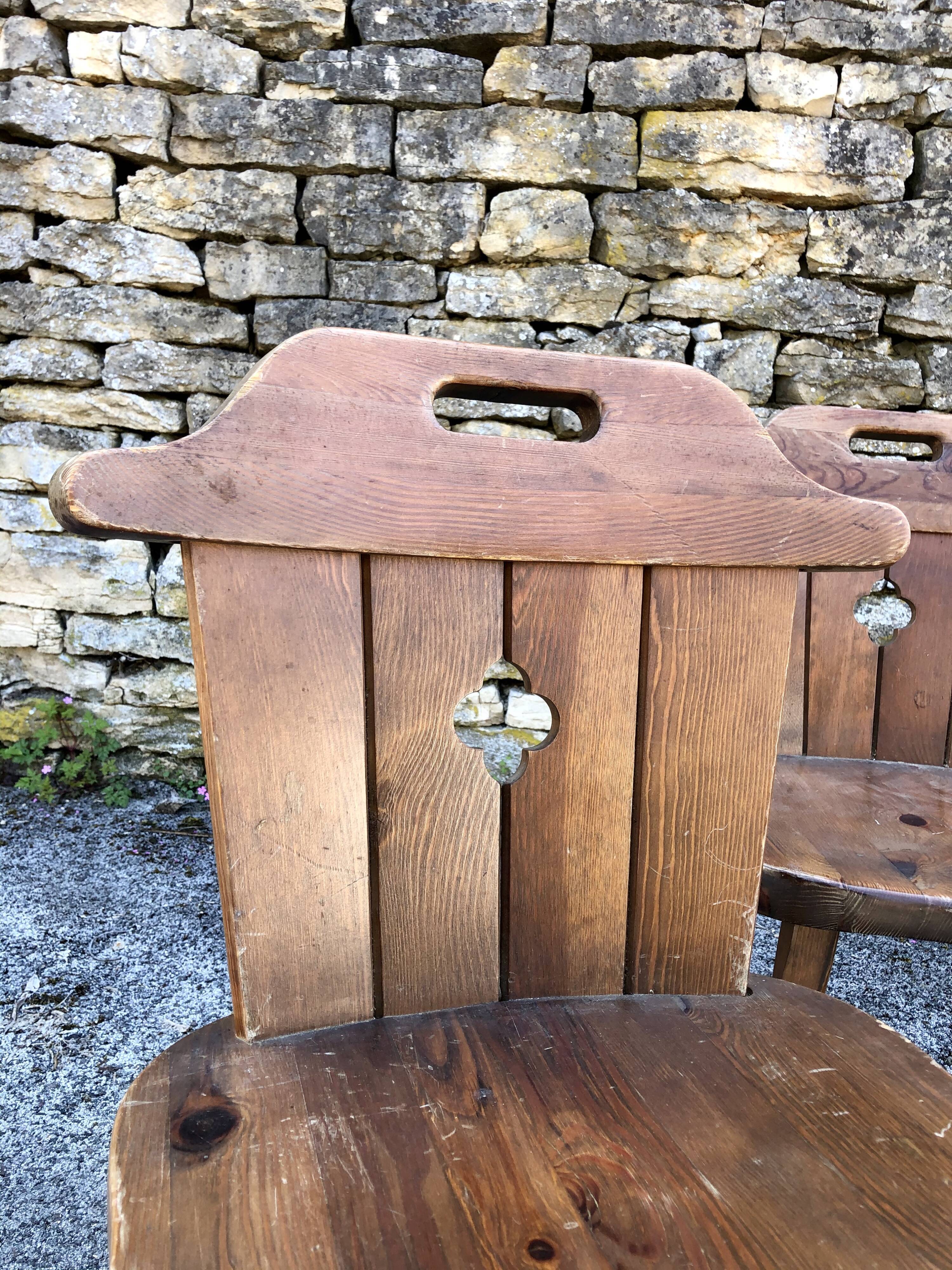 4 rustic mountain chair 60/70 years