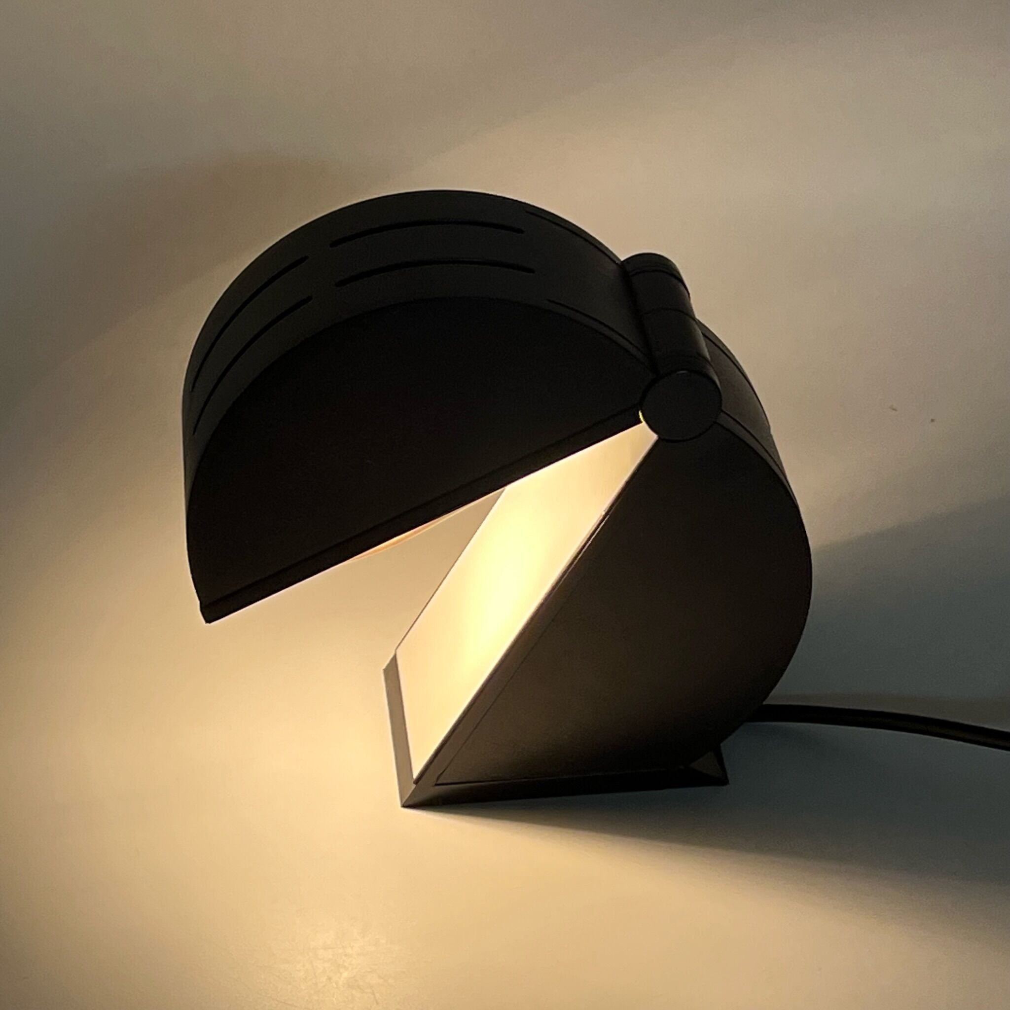 Pair of Disco lamps by Mario Bertorelle JMRDM Italy 70s Black mid century modern