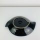 Black ceramic catchall, organic shape, vintage.