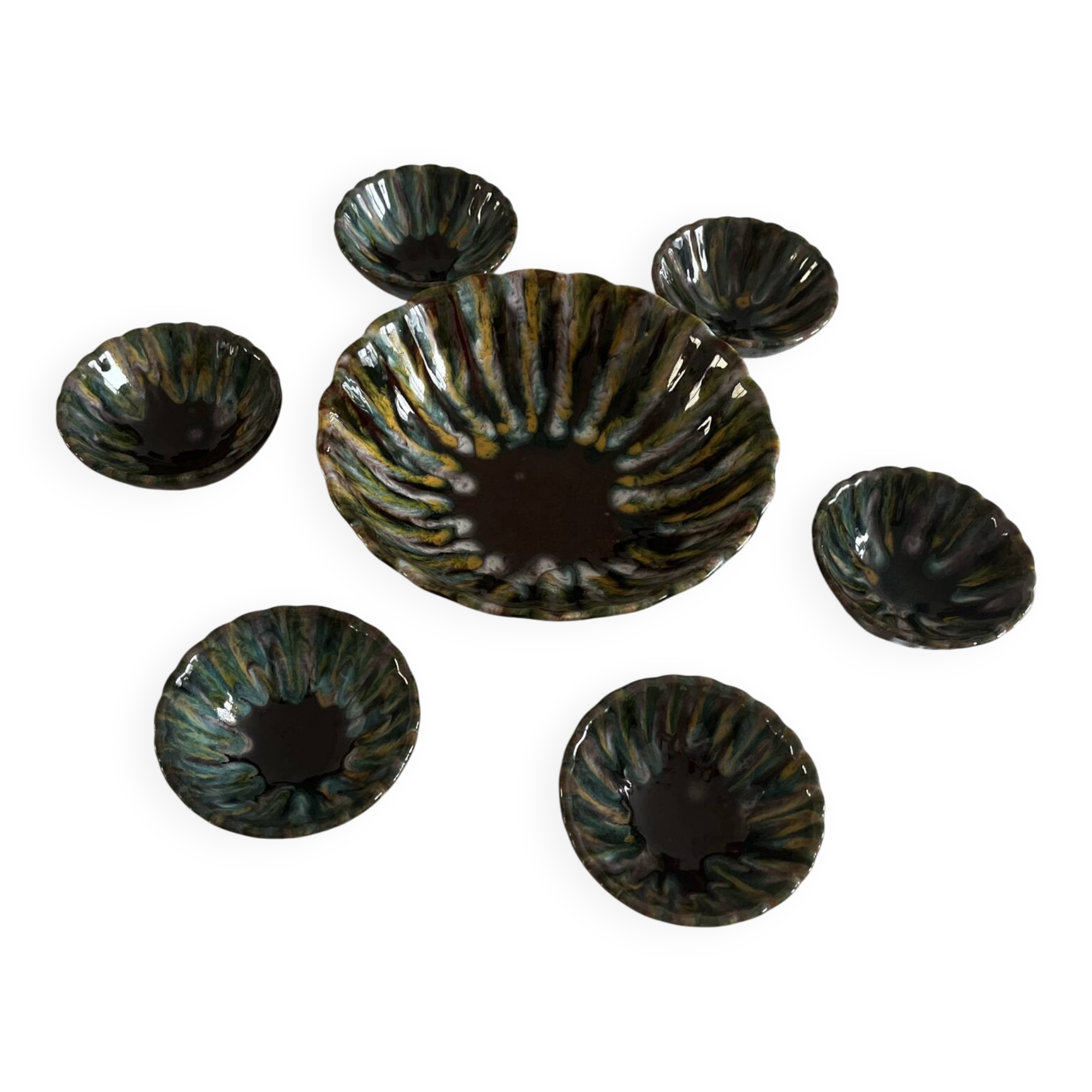 Large bowl and its 6 bowls
