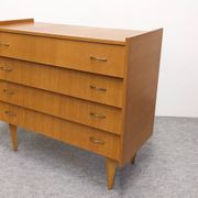 4-drawer chest of drawers in blond oak from the 50s/60s