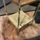 Former industrial metal and solid oak bedside