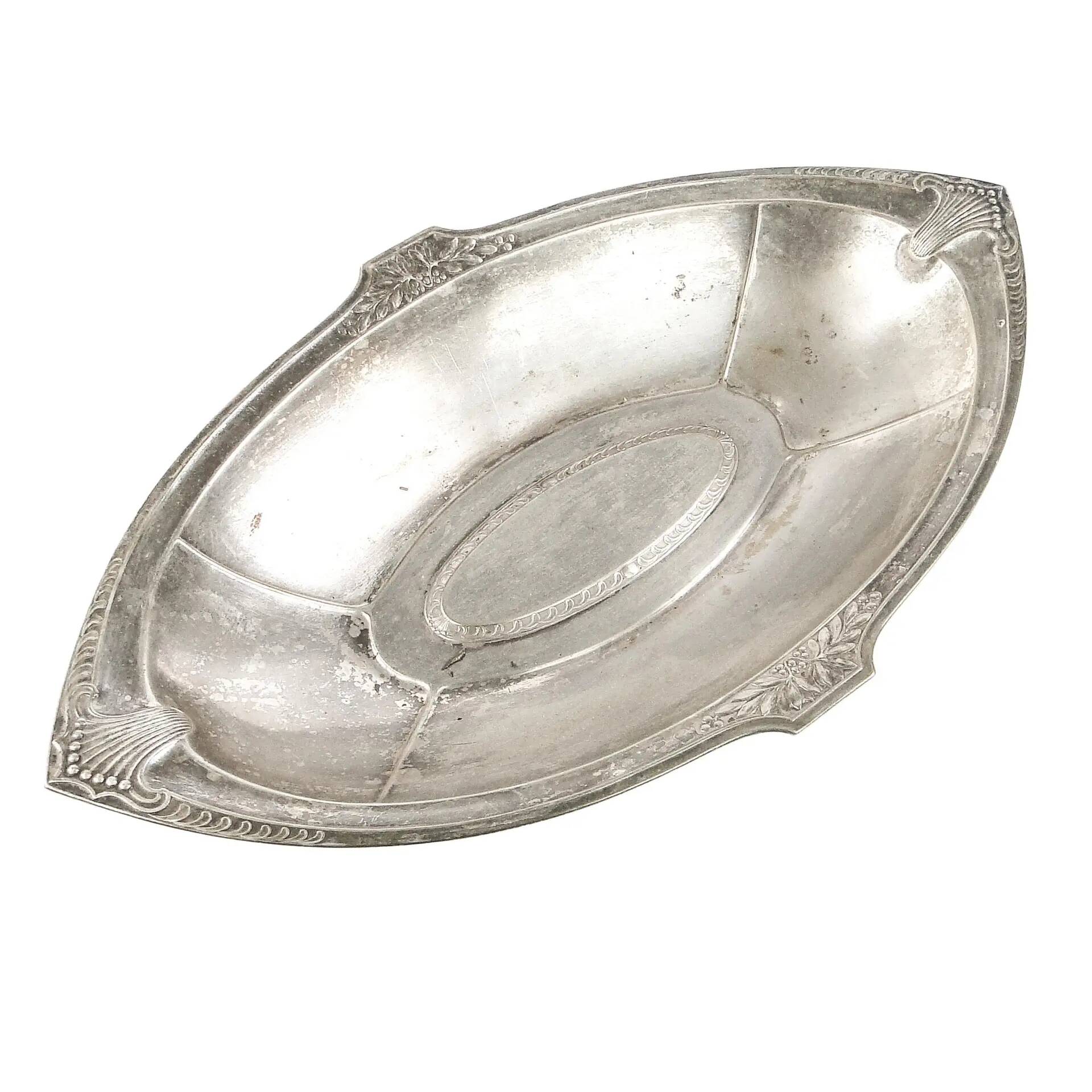 Art Nouveau platter, silver-plated brass, WMF, Germany, early 20th century