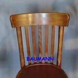 Set of 4 bistro chairs, wooden seats 1925