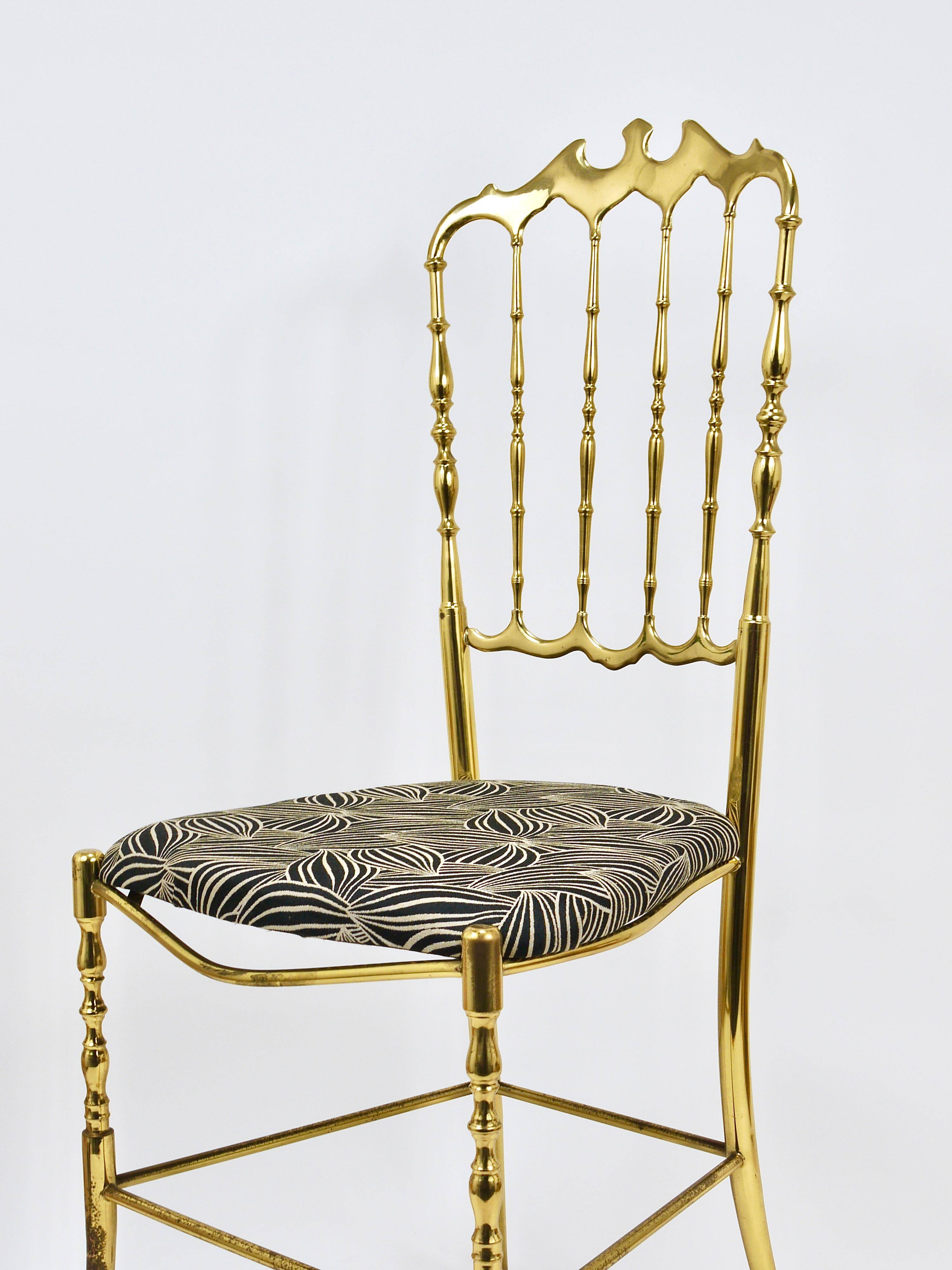Mid-Century Chiavari Chair in Brass by Giuseppe Gaetano Descalzi, Italy, 1950s