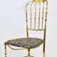 Mid-Century Chiavari Chair in Brass by Giuseppe Gaetano Descalzi, Italy, 1950s