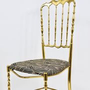 Mid-Century Chiavari Chair in Brass by Giuseppe Gaetano Descalzi, Italy, 1950s