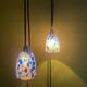Paire de lampes baladeuses globe pate de verre vintage