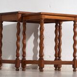 Swedish nesting tables in oak (c.1900) #128