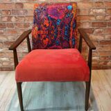 Renowated fox armchair, type 300-190 Lava upholstery, 1960s Poland