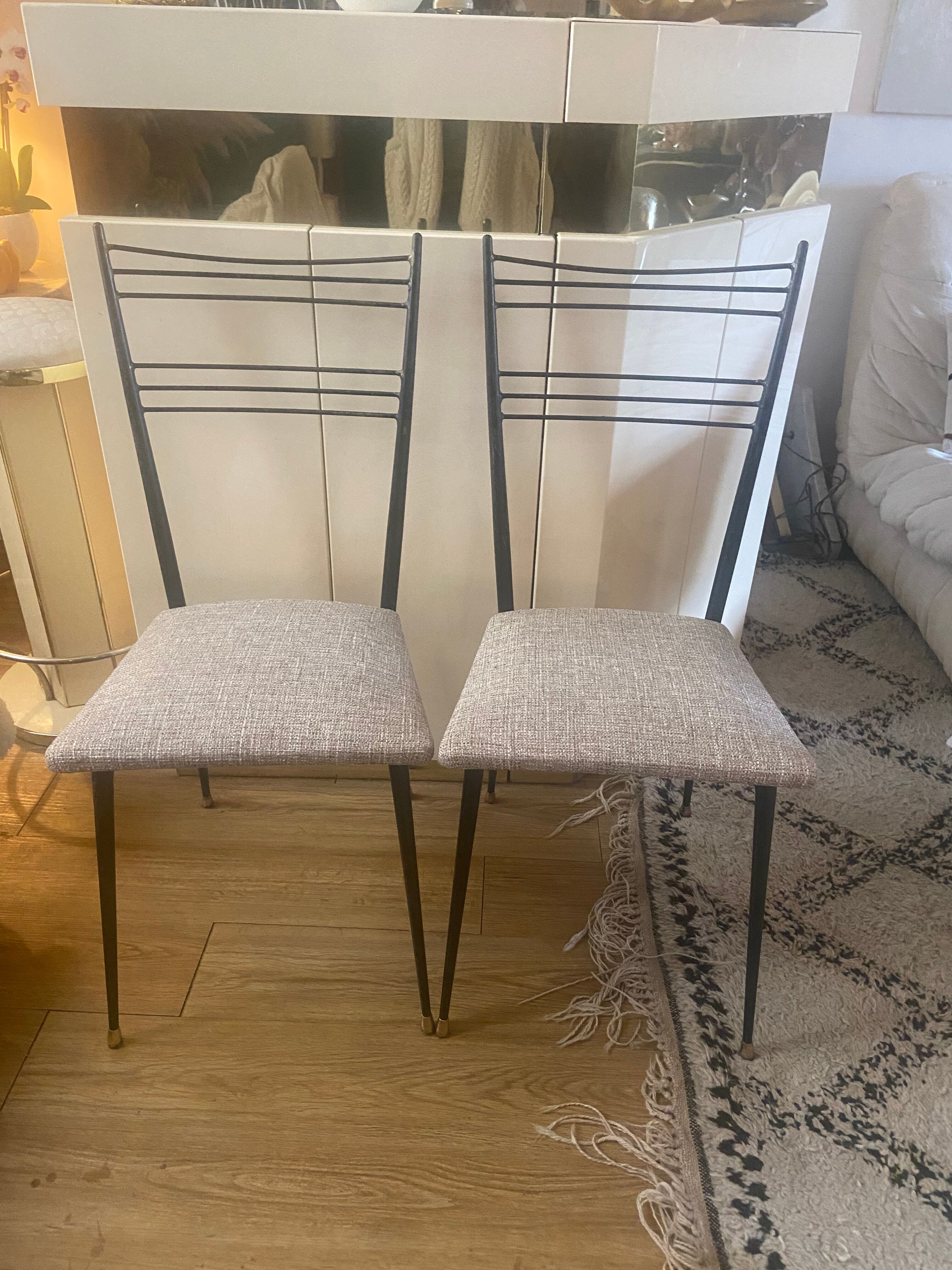 Paire de chaises de Colette Gueden années 50