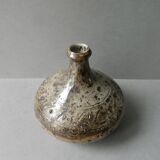 vase en grès émaillé et scarifié années 80