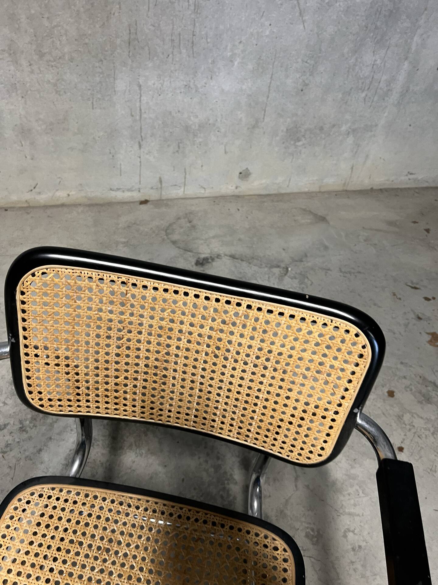 Black Cesca B64 chair by Marcel Breuer from the 1970s