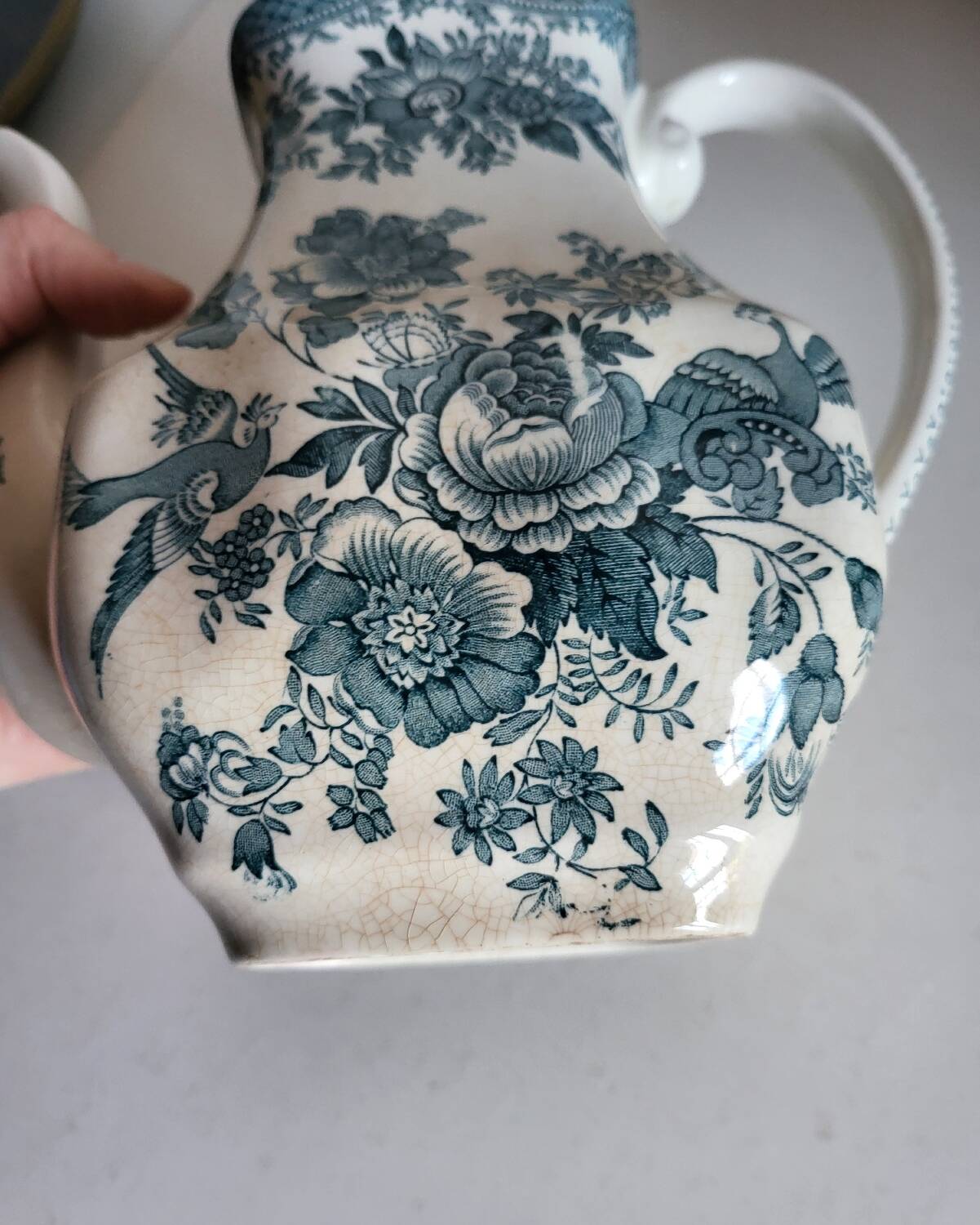 Verseuse théière en faïence anglaise enoch wedgwood tunstall