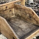 Old wooden basket market gardener florist Savoie chalet