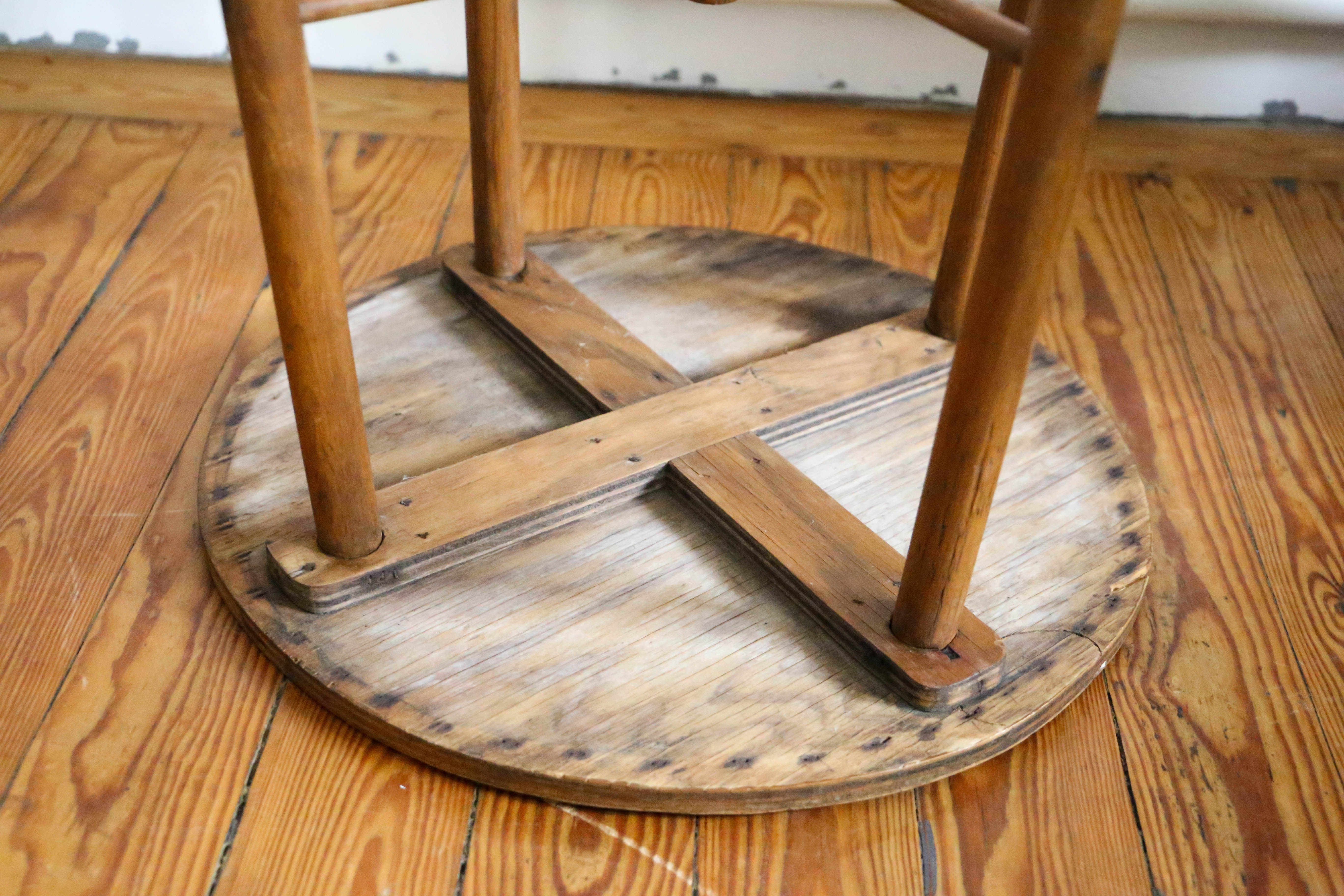 Rustic wooden side table, vintage