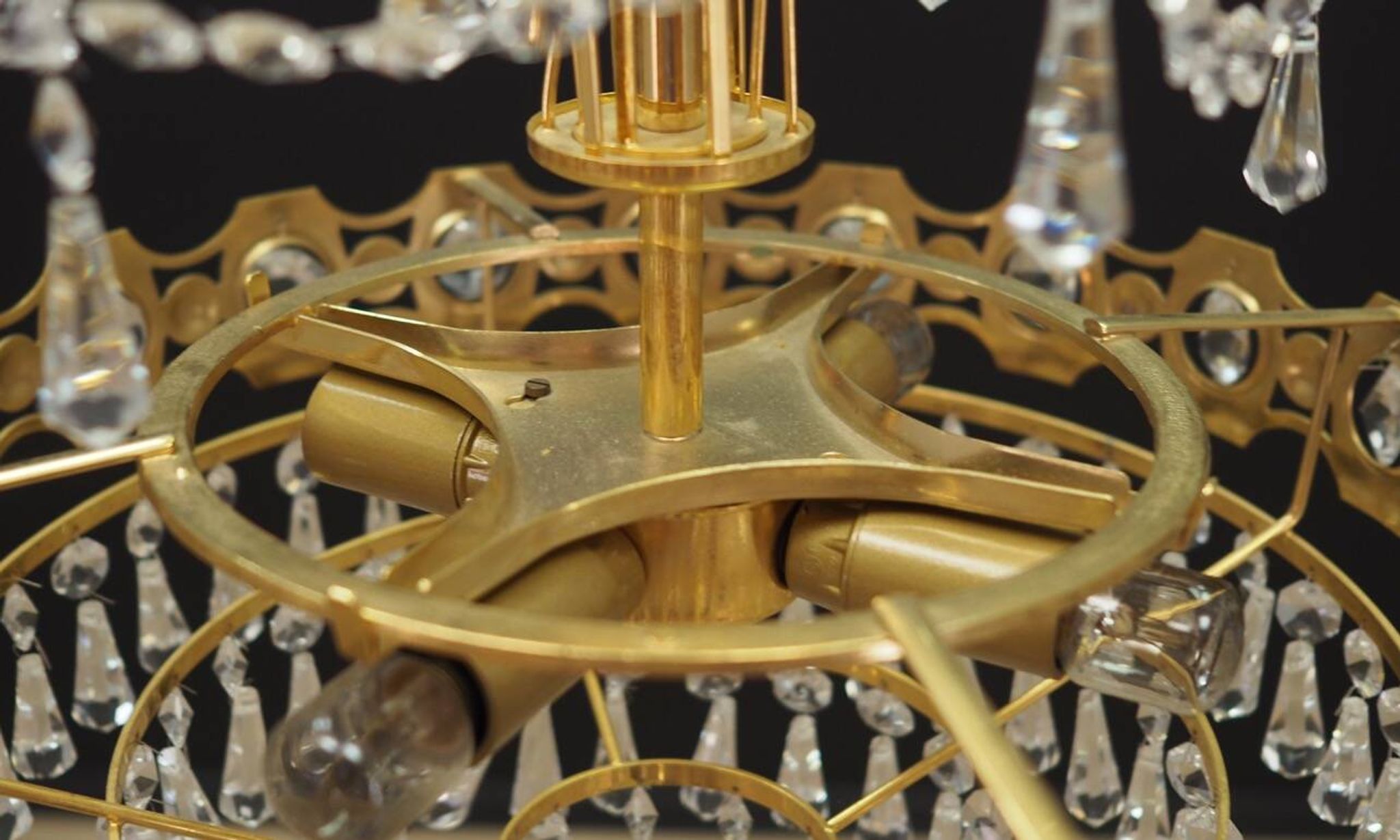 Brass chandelier, Danish design, 1970s, production: Denmark