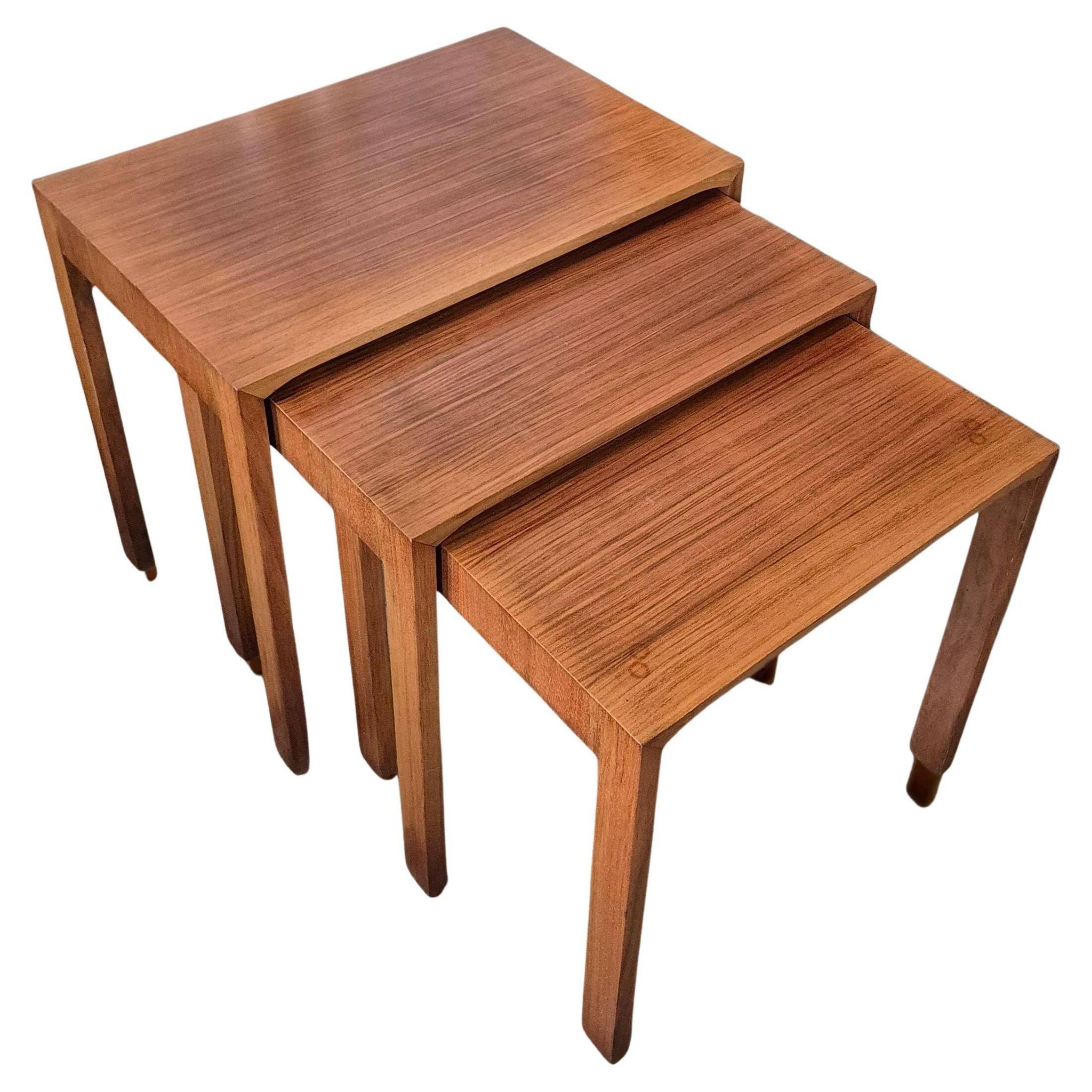 Set of 3 mid-century nesting tables by Wilhelm Renz, Germany 1960s