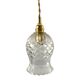 Vintage carved glass walker