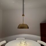 Breathtaking Brass Pendant Lamp with Counterweight by Florian Schulz