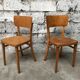 Pair of wooden chairs Thonet vintage bistro 1950