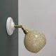 Vintage glass globe wall light in pale yellow from Clichy.