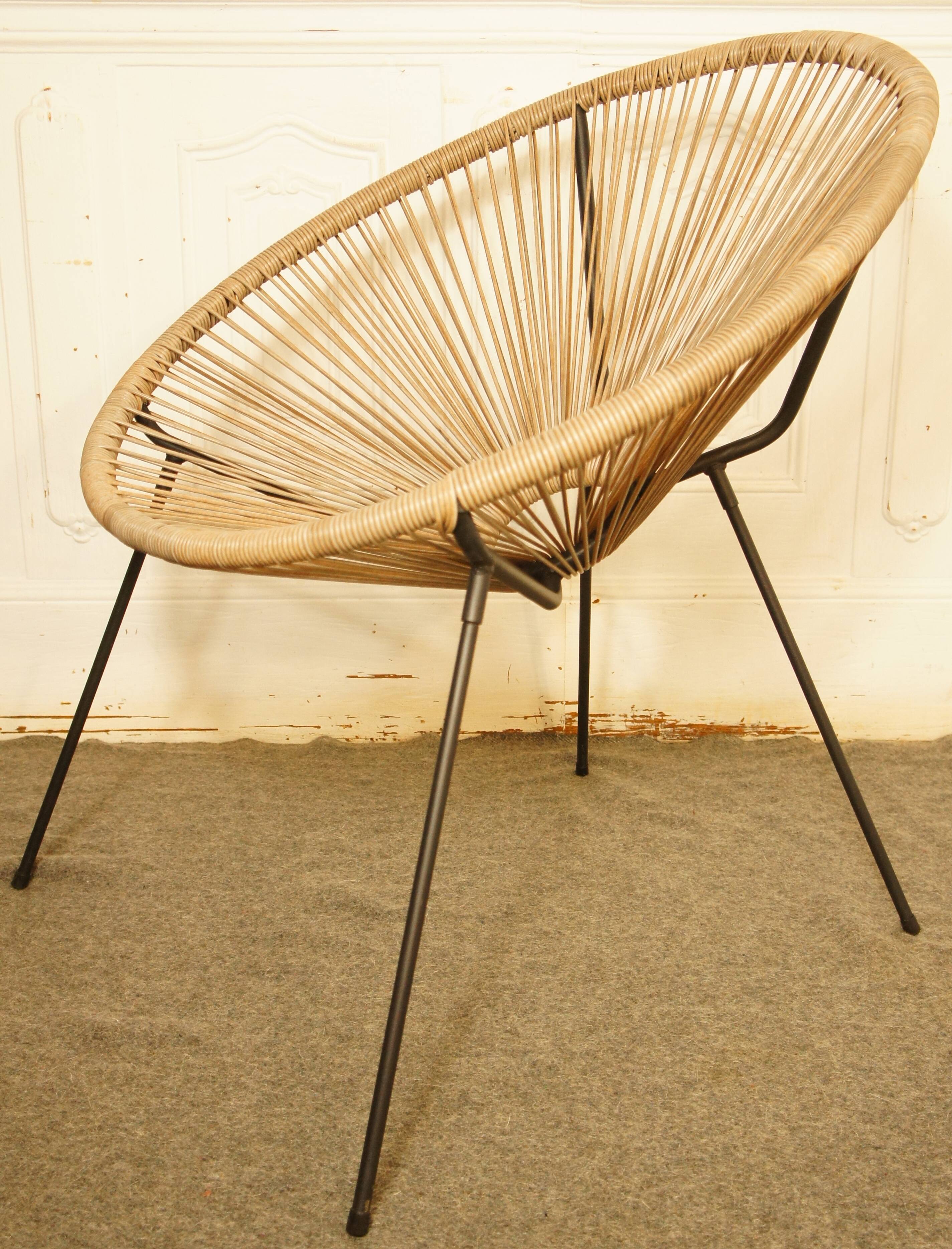 Armchair Acapulco scoubidou vintage