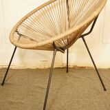 Armchair Acapulco scoubidou vintage