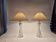 Elegant pair of table lamps The Modern Scandinavian Modern with Orrefors glass and brass.