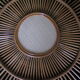 Mirror sun rattan years 60 - 80x80 cm