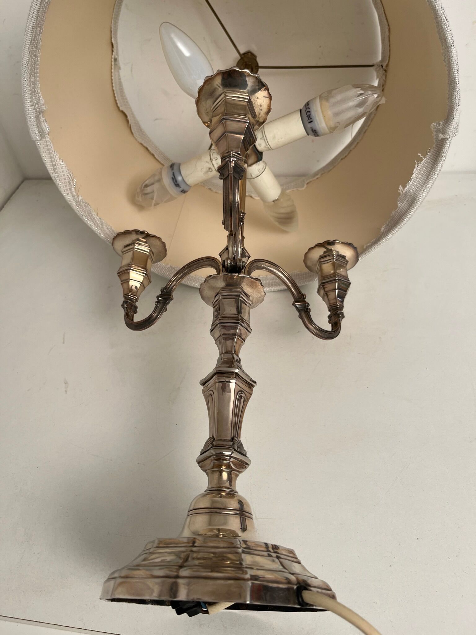 Vintage hot water bottle lamp