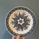 Set of 3 old flat plates in Gien earthenware