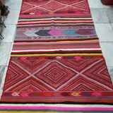 Multi-coloured kilim carpet - 250x130cm