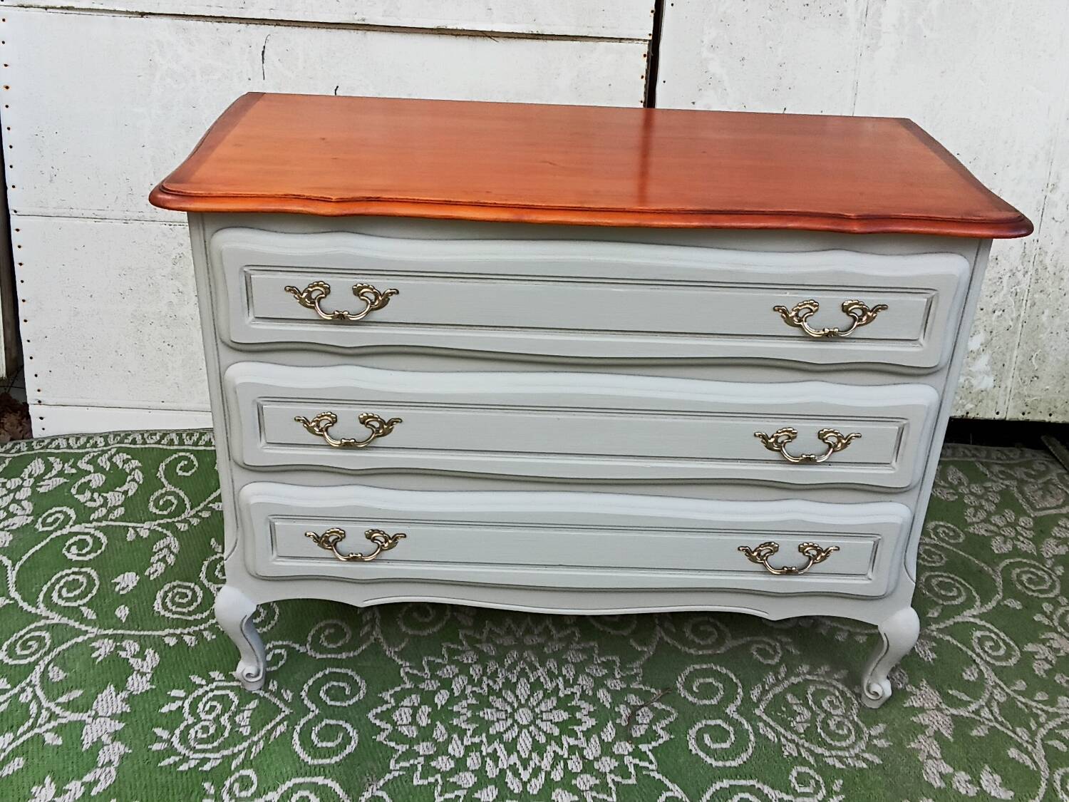Gray chest of drawers