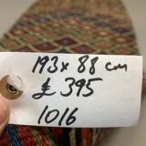 Old Turkish Kilim Runner 193x88 cm, shabby chic, vintage, wool kelim, Antique