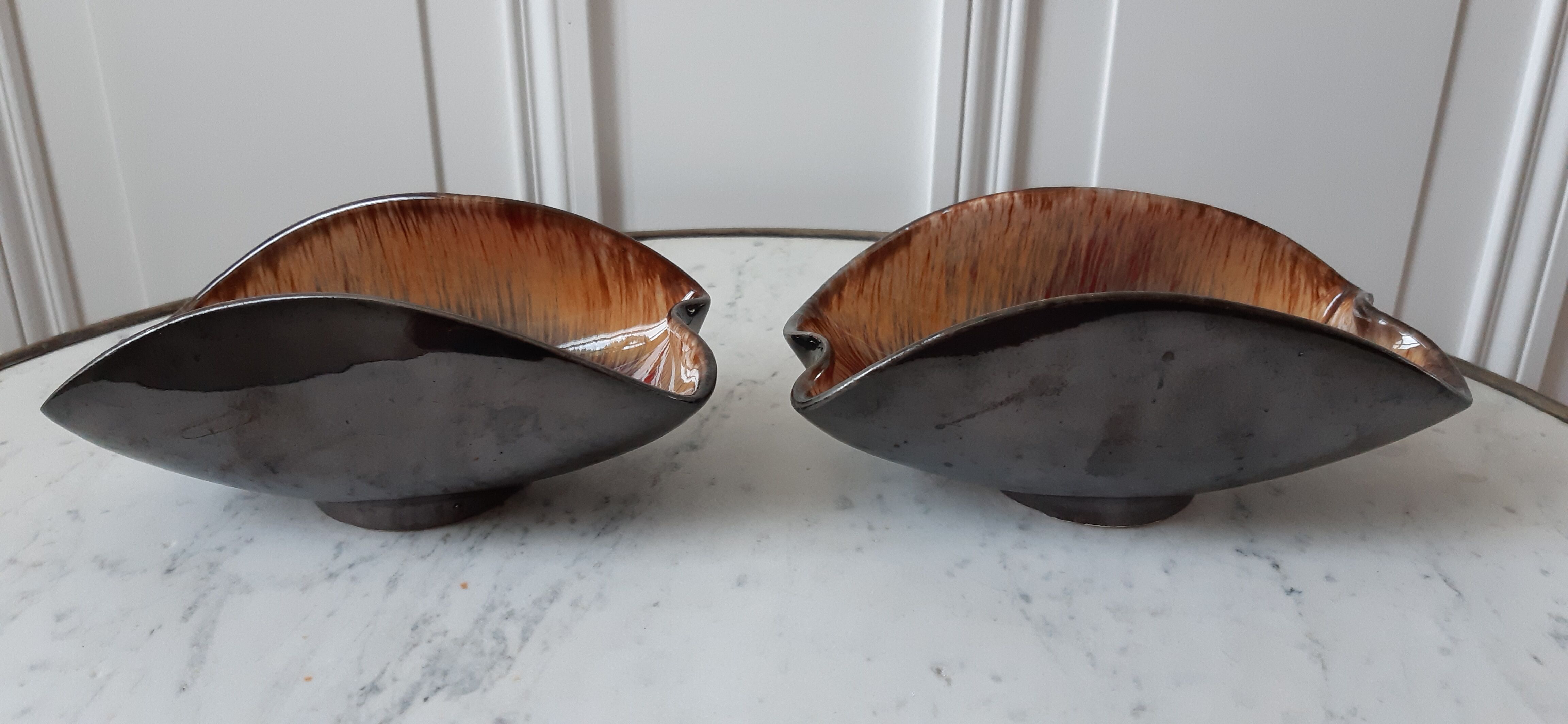 Duo of empty pocket / raviers Vallauris 70s