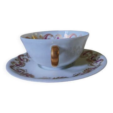 Tasse et sous tasse R. Leclair, Limoges