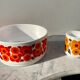 Rainbow bowl lotus orange and red vintage 70s tbe